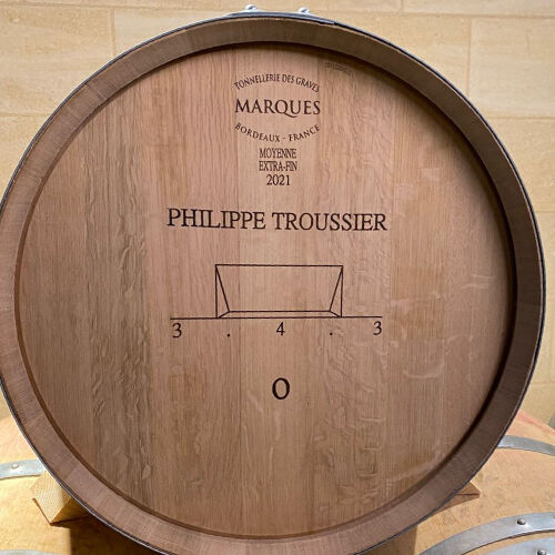 Barrel head marked PHILIPPE TROUSSIER